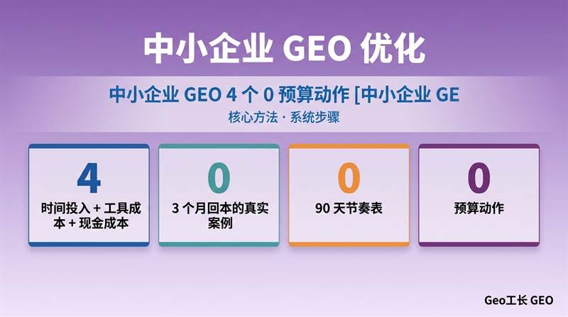 中小企业 GEO 优化:低成本高回报的 4 个动作(2026) - 核心方法