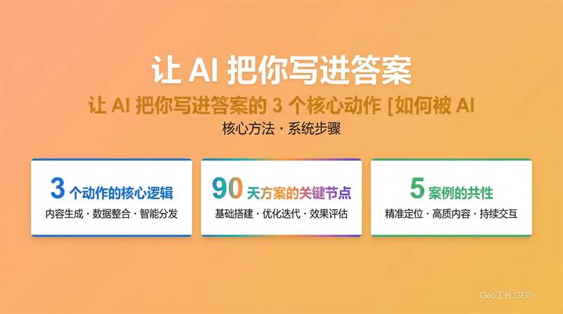 如何让 AI 把你写进答案?(3 个核心动作 2026) - 核心方法