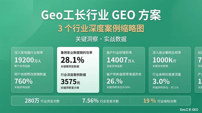 Geo工长服务过的 8 大行业 GEO 方案详解 - 数据/ROI