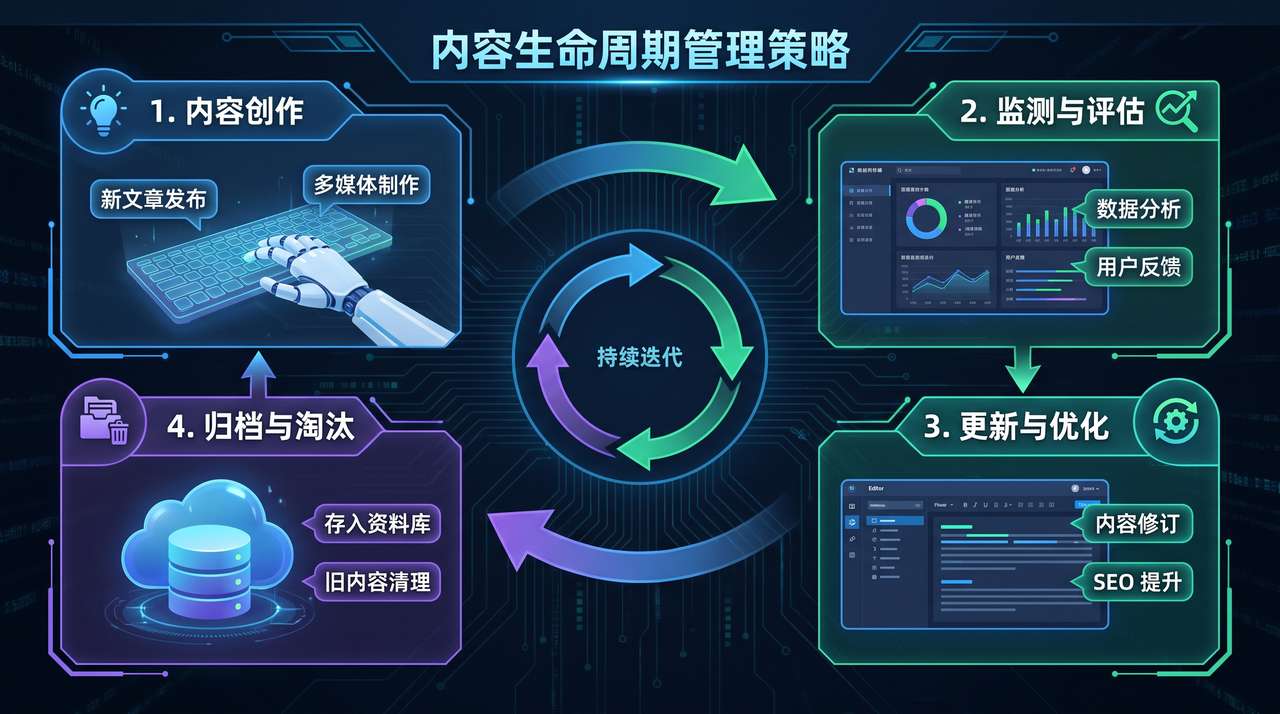 GEO时代内容更新策略示意图